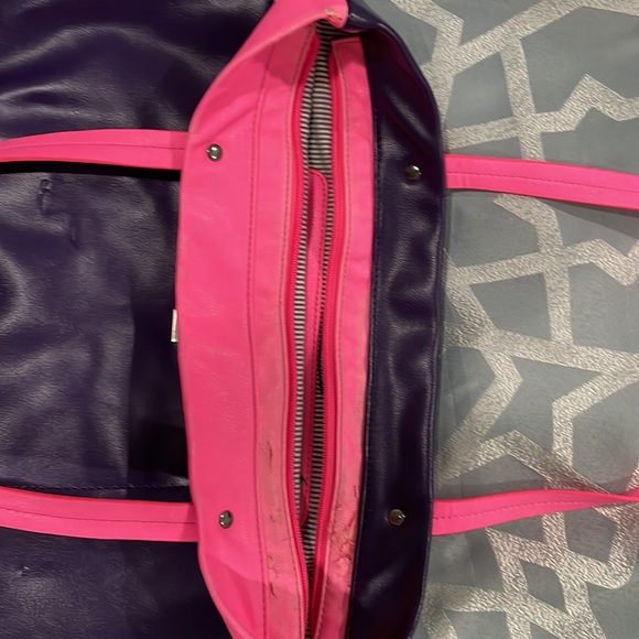{Brooklyn Industries} Tote bag (used) color block Pink Purple - Picture 8 of 10